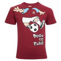Ham United Born to Play T-Shirt - Claret -