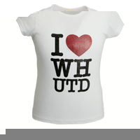 Ham United I Love T-Shirt - White
