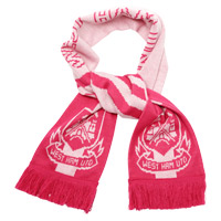 West Ham United Jacquard Scarf - Pink.