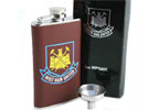 West Ham United Leather Wrap Hip Flask