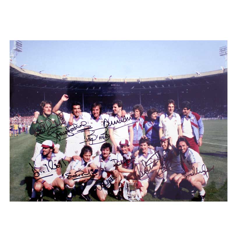 West Ham United Signed Photo: 1980 FA Cup Winners