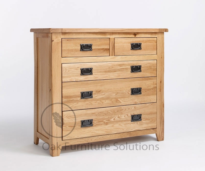 Westbury Reclaimed Oak 2 over 3 Chest of Drawers