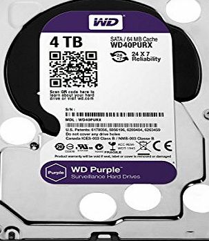 Western Digital WD Purple 4TB Surveillance Hard Disk Drive - Intellipower SATA 6 Gb/s 64MB Cache 3.5 Inch