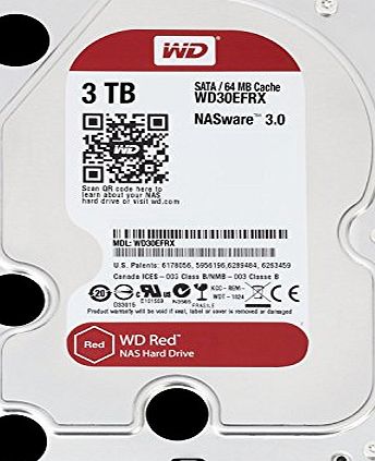 Western Digital WD Red 3TB NAS Desktop Hard Disk Drive - Intellipower SATA 6 Gb/s 64MB Cache 3.5 Inch