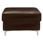 Westport Leather Footstool, Chocolate