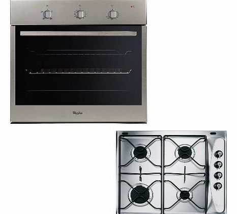 Whirlpool TheWrightBuy Oven and Hob Pack - Built-in Whirlpool Fan Oven and Gas Hob Bundle