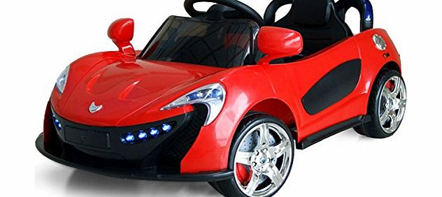 White Box WhiteboxTM Ride On Sports Car MC12 for Kids Battery powered electric car Lights 3 colours (Red)