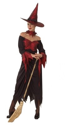 Witch Costume Red and Gold