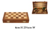 Wooden Games Set - Chess and Backgammon Magnetic Box Set