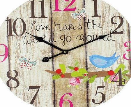 Widdop Bingham Home Living `` What Makes The World Go Round Clock ``