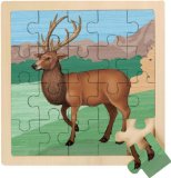 Wild Republic Wooden 20 Piece Jigsaw Puzzle - Red Deer