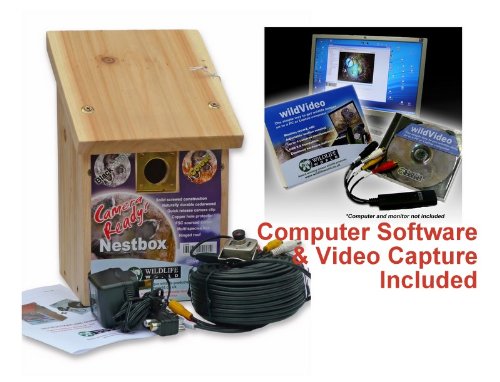Wildlife World Garden Bird Nest Box and Camera with PC/Computer Connection and Software