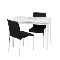 Wilkinson Furniture Manitoba Dining Set with Black Chairs