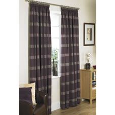 Longton Curtains Lined Aubergine 46inx54in