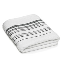 Wilkinson Plus Wilko Bath Towel Stripe White