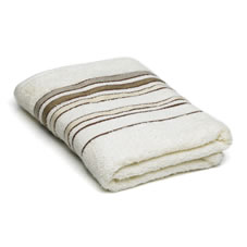 Wilko Hand Towel Stripe Cream
