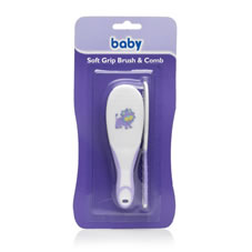 Wilko Soft Grip Brush and Comb Set Baby
