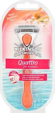 Wilkinson Sword For Women, 2041[^]10050091 Wilkinson Sword Quattro For Women Razor 10050091
