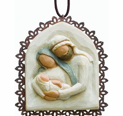 Willow Tree Holy Family Metal-Edged Ornament