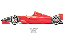 Wilson David Wilson- Ferrari F2001 Michael Schumacher- signed by artist Measures 48cm x 32cm (19``x13``)