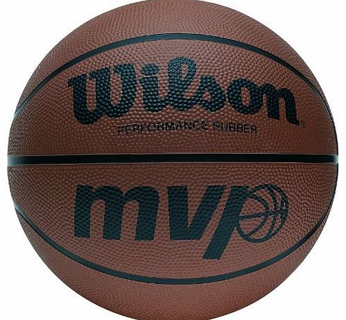 Wilson MVP BasketBall - Size 7, Orange/Black