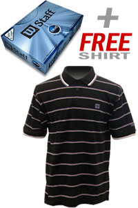 Wilson True Velocity Balls (doz) with FREE Wilson Stripe Polo Shirt