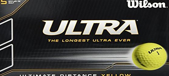Wilson Ultra Lue 15 Golf Balls - Yellow