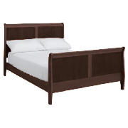 WINDSOR Double Bed Frame, Dark Oak With Simmons