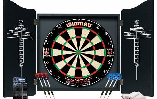 Winmau Professional Dart Set - Comes With Dartboard, Darts and Cabinet