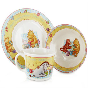 the Pooh Childrens Three Piece Ceramic