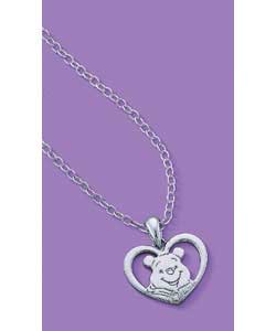 Winnie the Pooh Sterling Silver Diamond Set Pendant