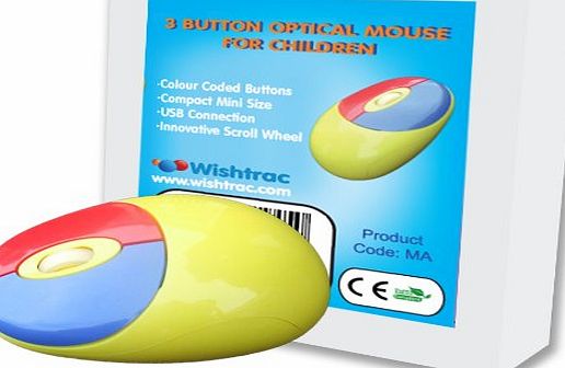 Wishtrac Small Infant Mini Optical Mouse - Colour Coded for Children Kids Child