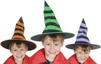 Witch Hat Kids Striped Green Black