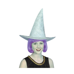 Witch hat, silver lurex