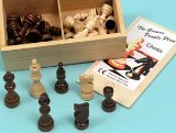 Witzigs Chess men, wood Staunton pattern, 65mm. King-00200