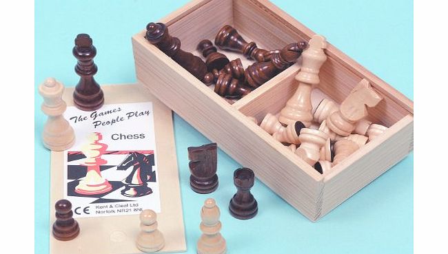 Witzigs Chess men, wood Staunton pattern, 75mm. King-00201