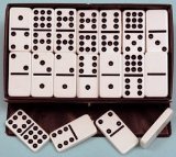 Witzigs Dominoes-double nine, plastic with black spots- 00118