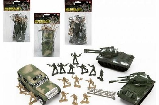 Wizz Toys Soldier Sets With Tanks or Jeeps Action Figure Toys For Kids