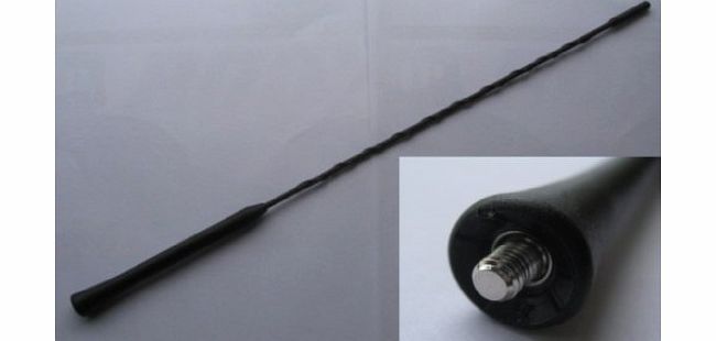VW Golf MK4 Black Genuine Replacement AM/FM Aerial Mast Antenna Roof Screw in Type Complete with Styled Keyfob