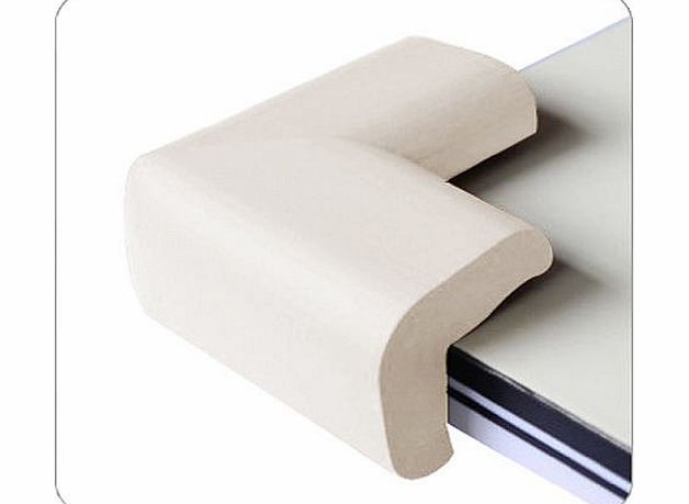 WMA White Safety 4 x Baby Corner Edge Cushions - Desk Table Cover Protector For Child Good Use