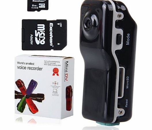 WMicroUK Mini DV DVR Sports Helmet Bike Motorbike Camera Video Audio Recorder   Free 8G MicroSD Card