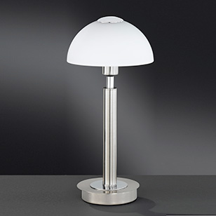 Wofi Lighting Georgia Nickel-matt Table Light With A White
