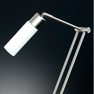 Wofi Lighting Katar Energy Saving Table Lamp Modern Nickel-matt With White Opaque Glass Shade
