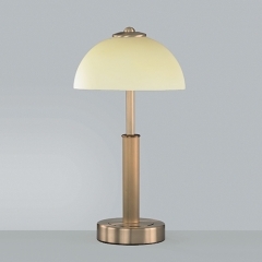 Wofi Lighting Pop Coloured Brass Table Lamp with Cream Shade