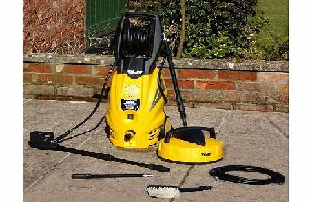 Wolf Blaster Max Power Pressure Washer 2400 Watt Motor 165 Bar Pump With Complete Accessory Kit: Patio Cleaner, Vario Lance, 5 Meter Drain Cleaner, Car Brush and Turbo Lance