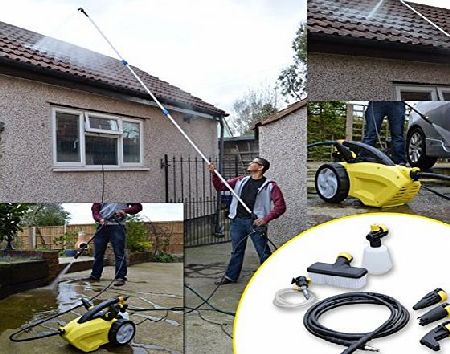 Sky Blaster 1500 Watt, 240v Pressure Power Washer + Sky Reacher Telescopic Cleaning Lance - Clean Conservatory Roof, Greenhouse, Van, Caravan, Gutter, High Windows and Other Hard to Reach Areas a