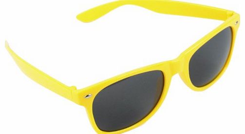TM) Super Fashion Blues Brothers Vintage Retro Trendy Wayfarer Sunglasses-Yellow With Womdee Accessory Necklace