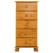 Woodbury 5 Drawer Tall Chest, Antique Pine