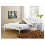 White Double Bed & Airsprung Cushion