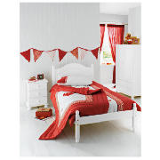 White Single Bed & Airsprung Cushion
